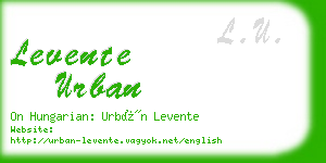 levente urban business card